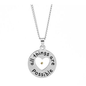 Mustard seed Faith necklace with 24 “ chain.